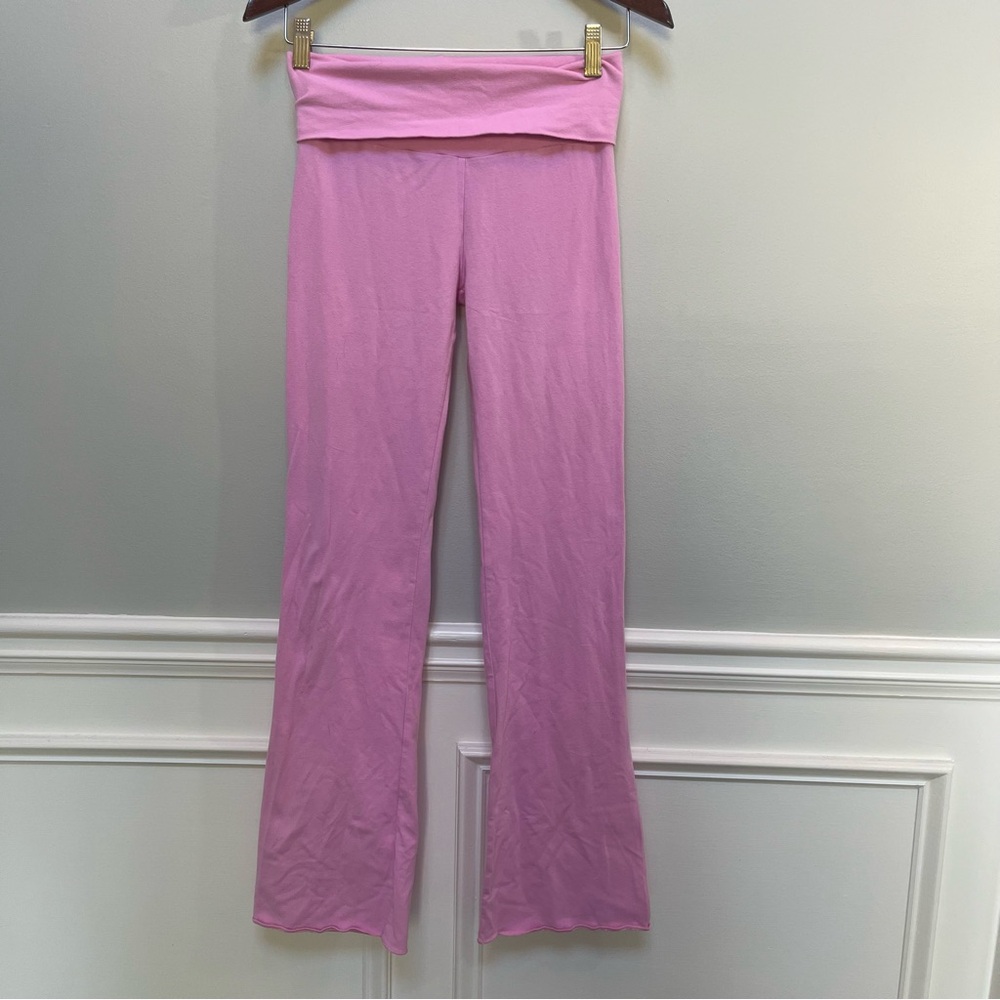 SKIMS Foldover Wide-Leg Cotton Leggings Size S